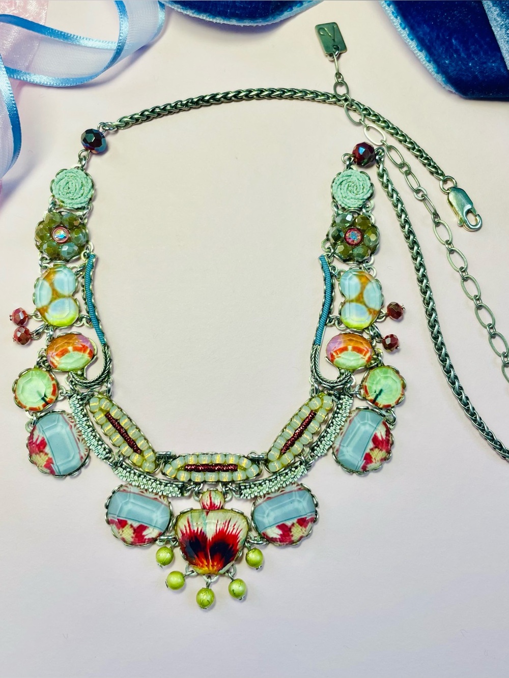 New! Scarlet Blooms Necklace